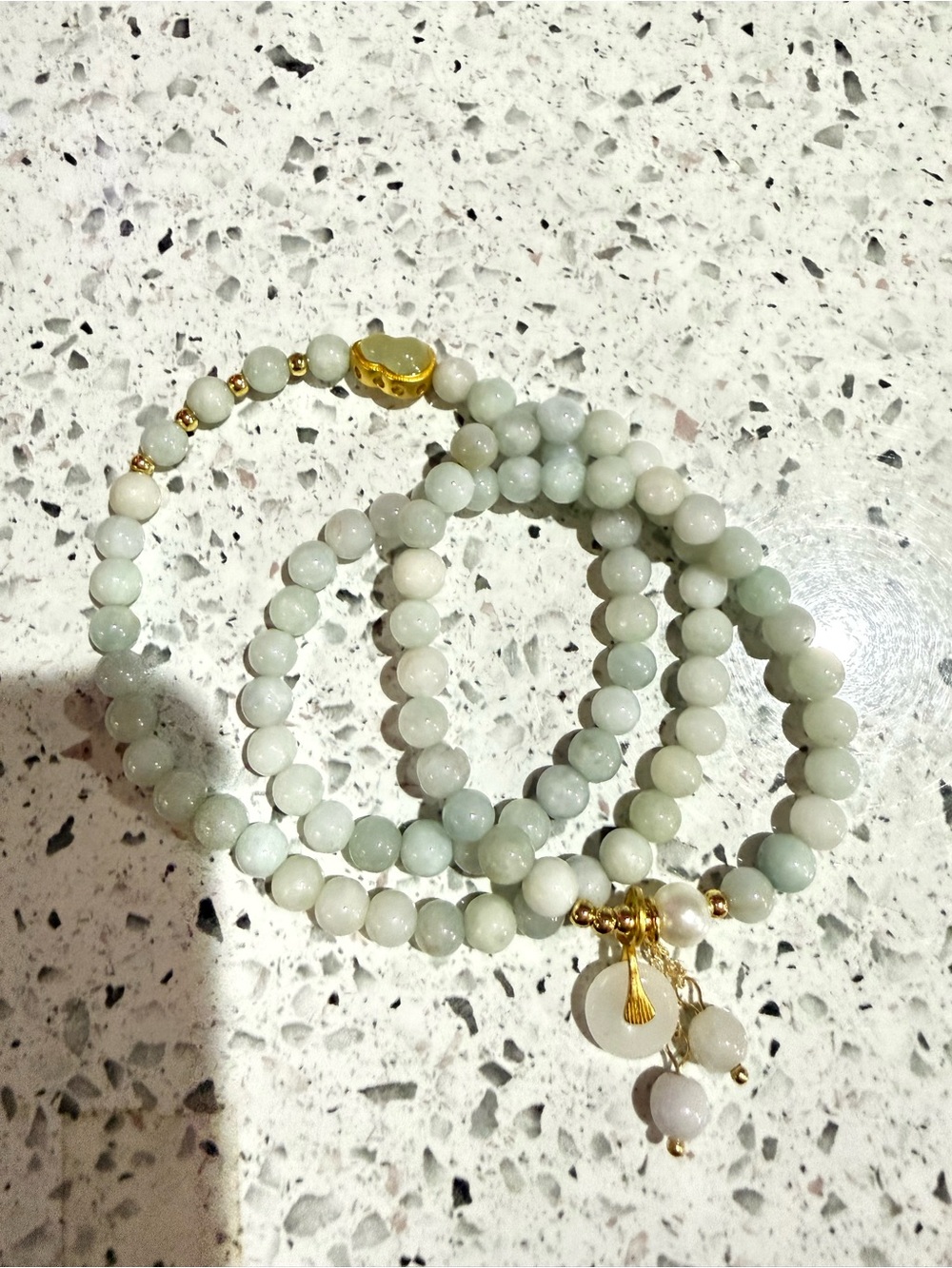 Natural Burmese Pale Green Jadeite 5.5mm Beaded Multi Wrap Bracelet/Necklace